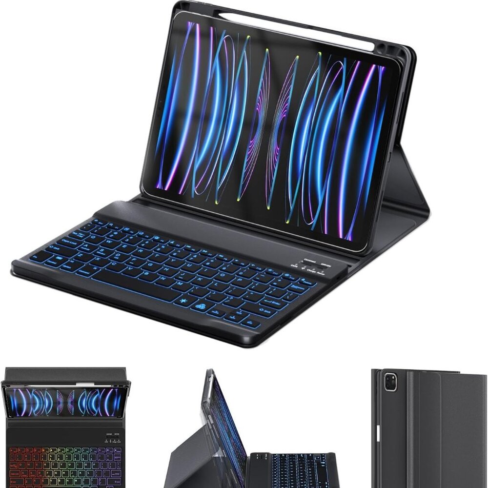 🎁Free w/Purchase🎁 OYEEICE Smart Folio Keyboard Case for iPad 10.9" - Black